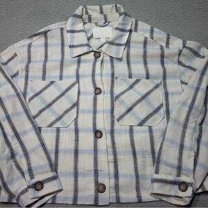 Ashley By 26 International Plaid Jacket - Blue and White